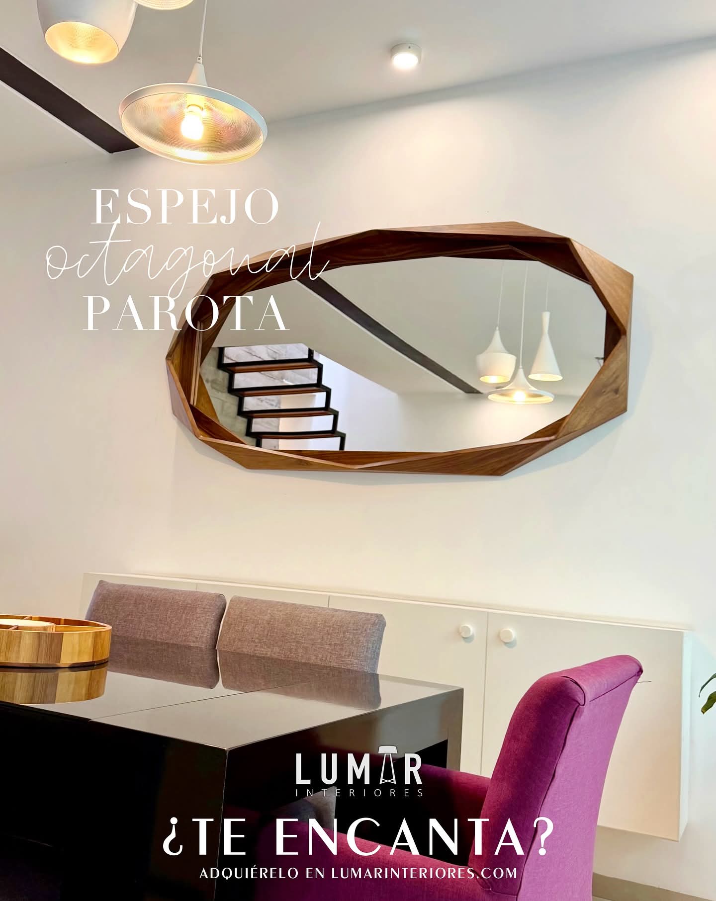 Espejo Cuerpo Completo Parota Para Comedor o Recámara Querétaro