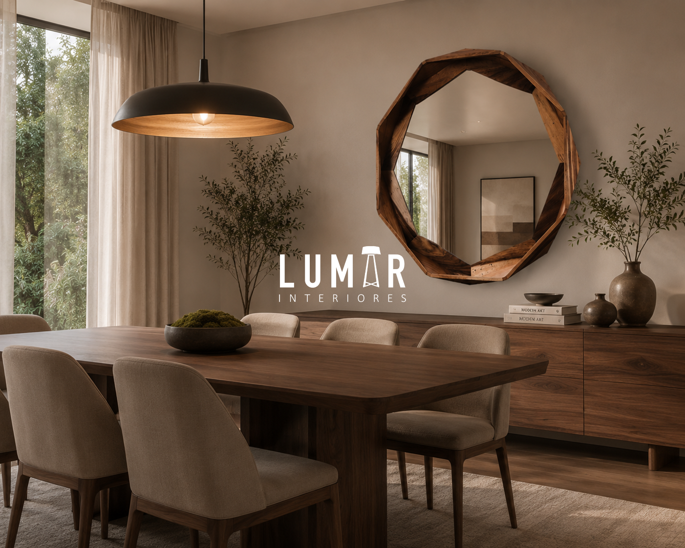 Espejo Octagonal Parota Para Comedor o Recámara Querétaro