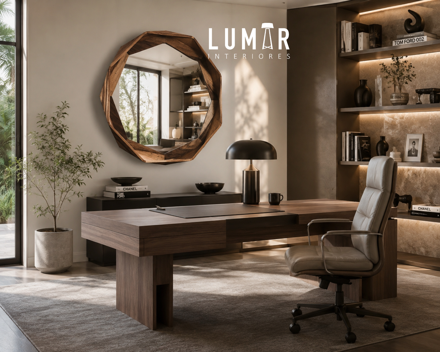Espejo Octagonal Parota Para Comedor o Recámara Querétaro